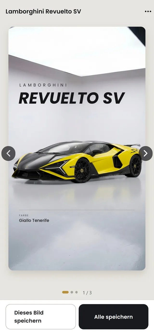 Galerie: Lamborghini Revuelto SV im Showroom